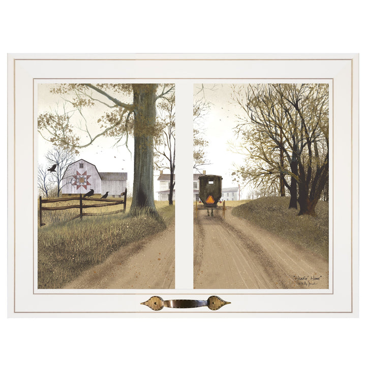 Heading Home 1 White Framed Print Wall Art