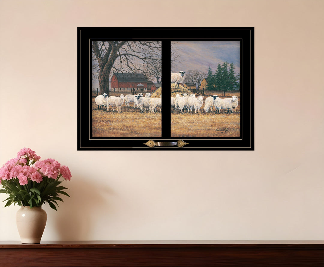 Wool Gathering 3 Black Framed Print Wall Art