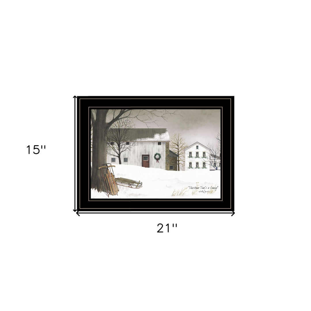 Christmas Time is coming 2 Black Framed Print Wall Art