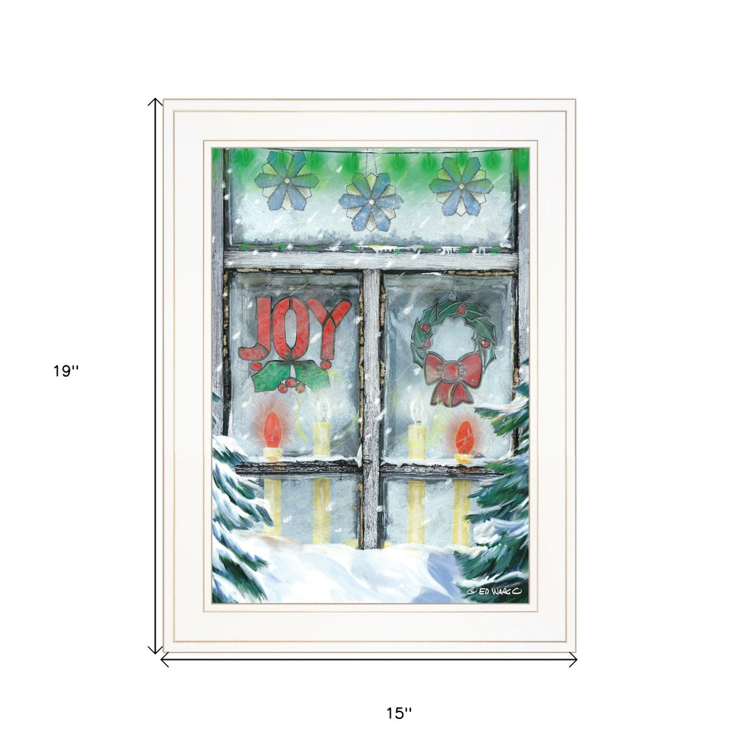 Christmas Joy 1 White Framed Print Wall Art