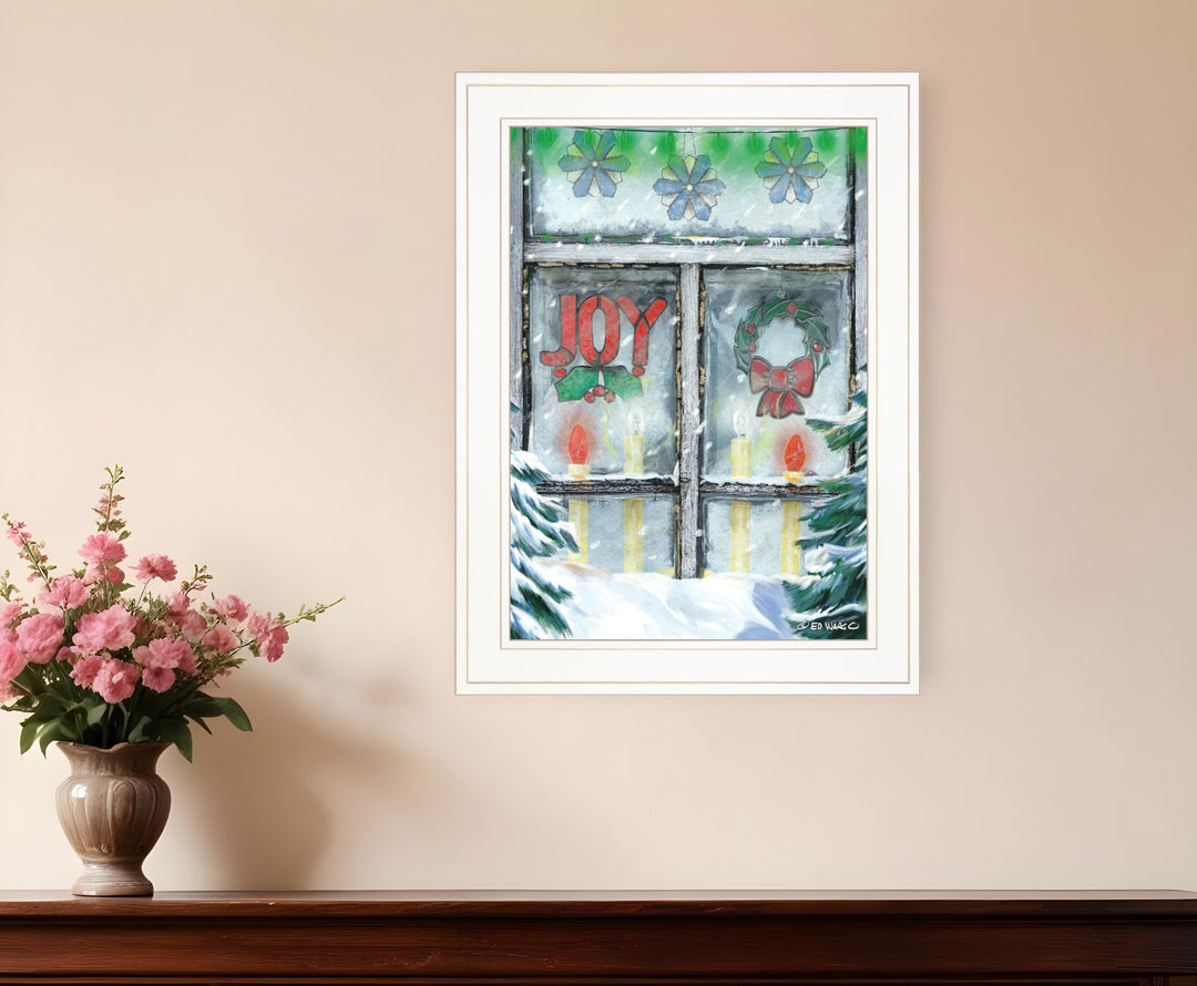 Christmas Joy 1 White Framed Print Wall Art