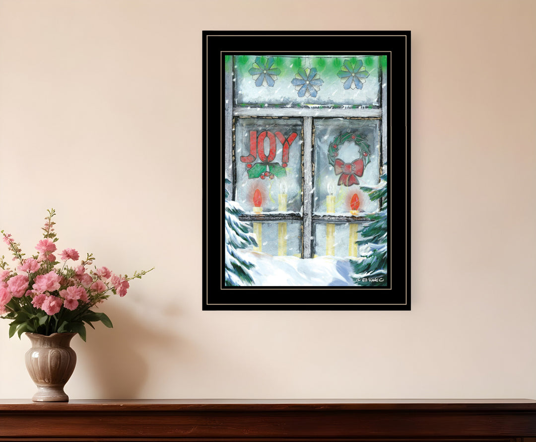 Christmas Joy 2 Black Framed Print Wall Art