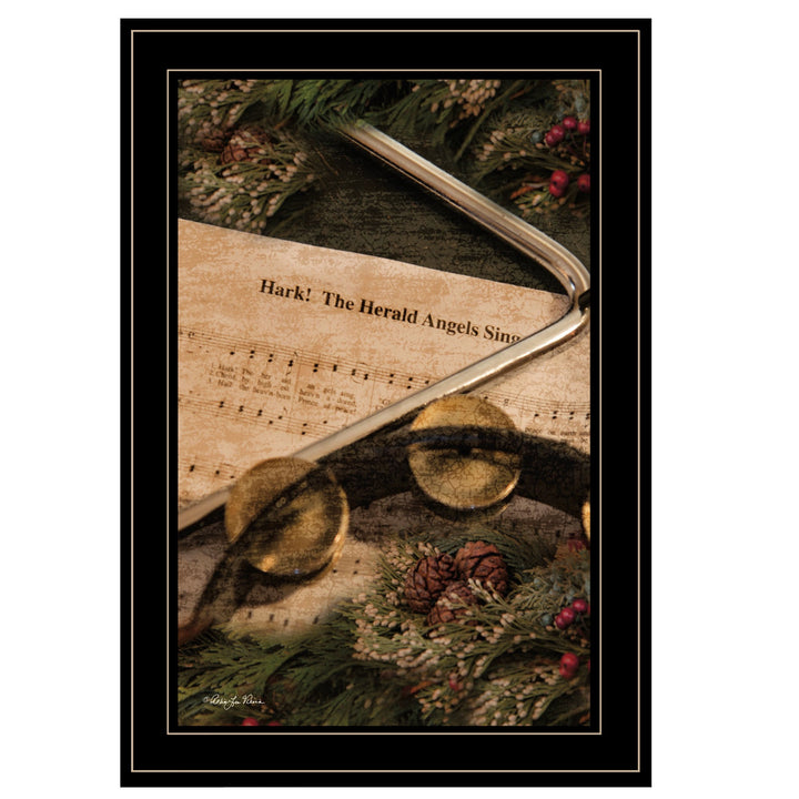 The Angels Sing 2 Black Framed Print Wall Art