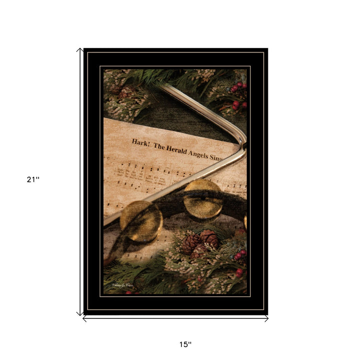 The Angels Sing 2 Black Framed Print Wall Art