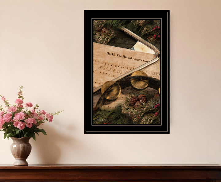 The Angels Sing 2 Black Framed Print Wall Art