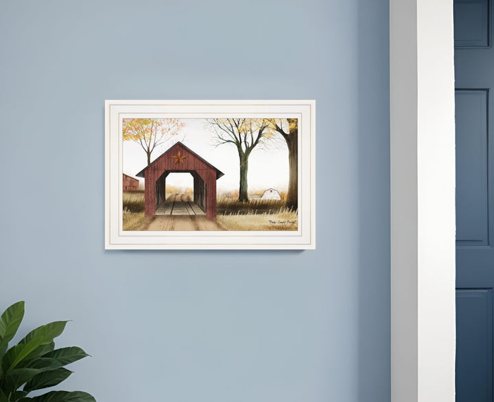 Bucks County Bridge 1 White Framed Print Wall Art