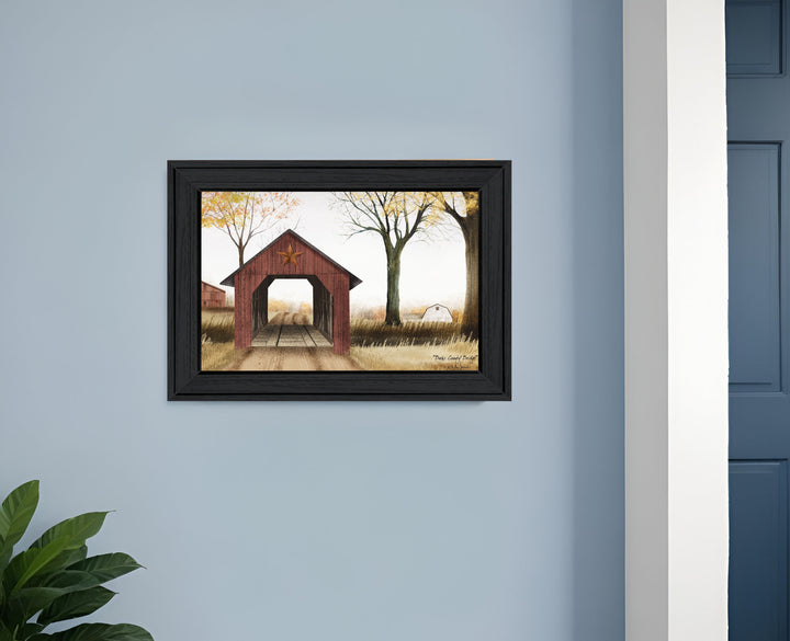 Bucks County Bridge 2 Black Framed Print Wall Art