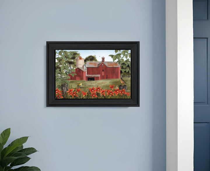 Summer Days 1 Black Framed Print Wall Art