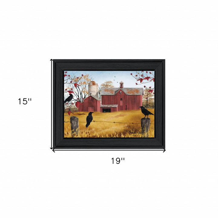 Autumn Gold 4 Black Framed Print Wall Art