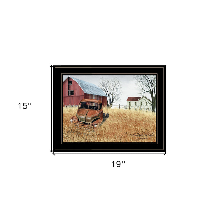 Granddads Old Truck 3 Black Framed Print Wall Art