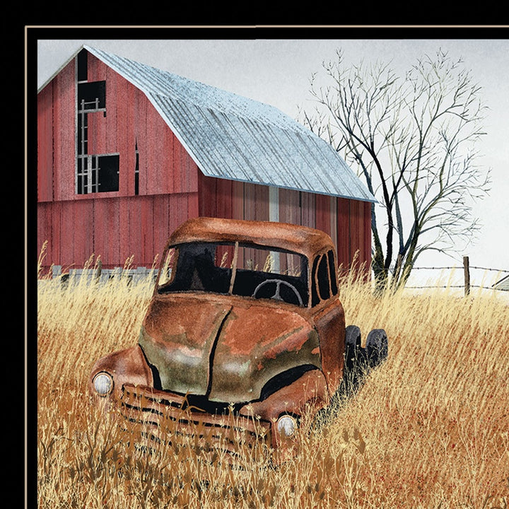 Granddads Old Truck 3 Black Framed Print Wall Art