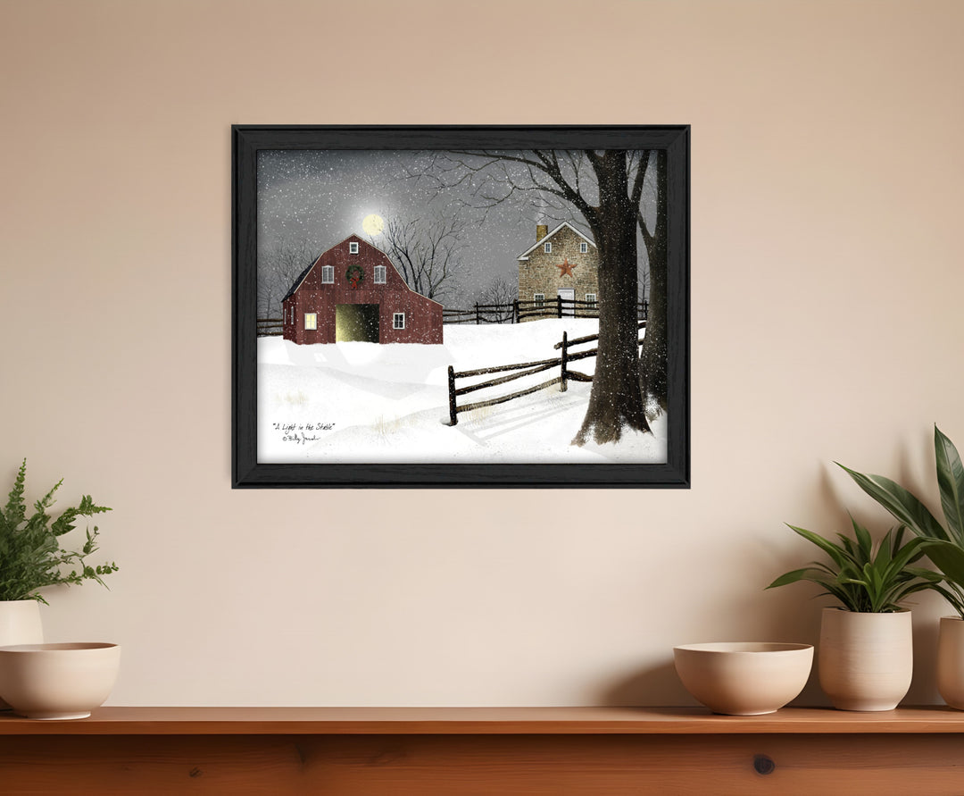 Light in the Stable 6 Black Framed Print Wall Art