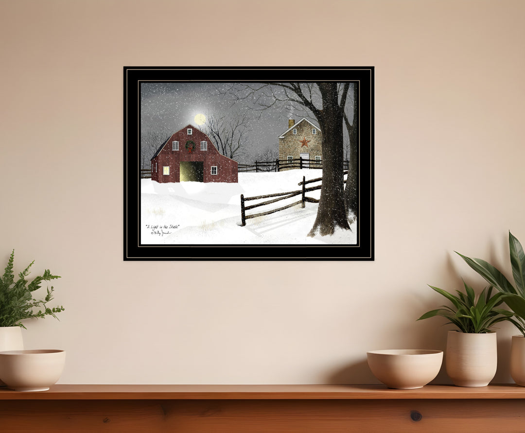 Light in the Stable 7 Black Framed Print Wall Art