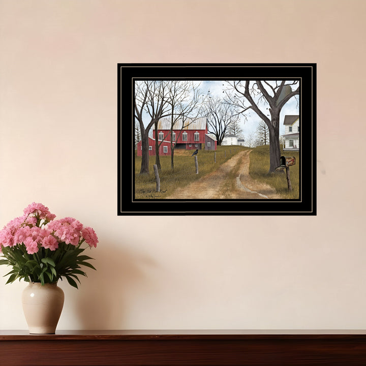 The Old Dirt Road 3 Black Framed Print Wall Art