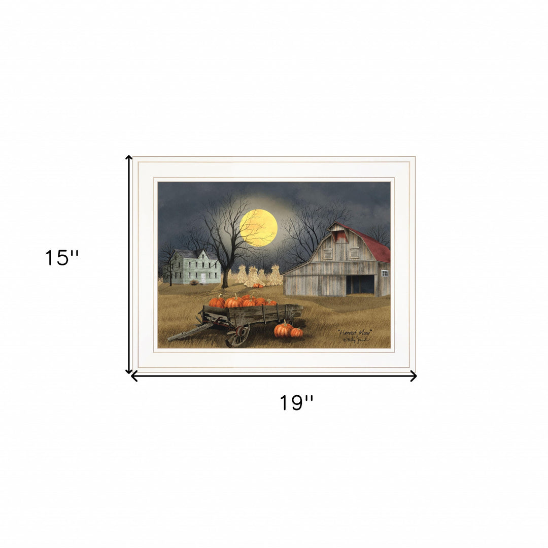 Harvest Moon 5 White Framed Print Kitchen Wall Art