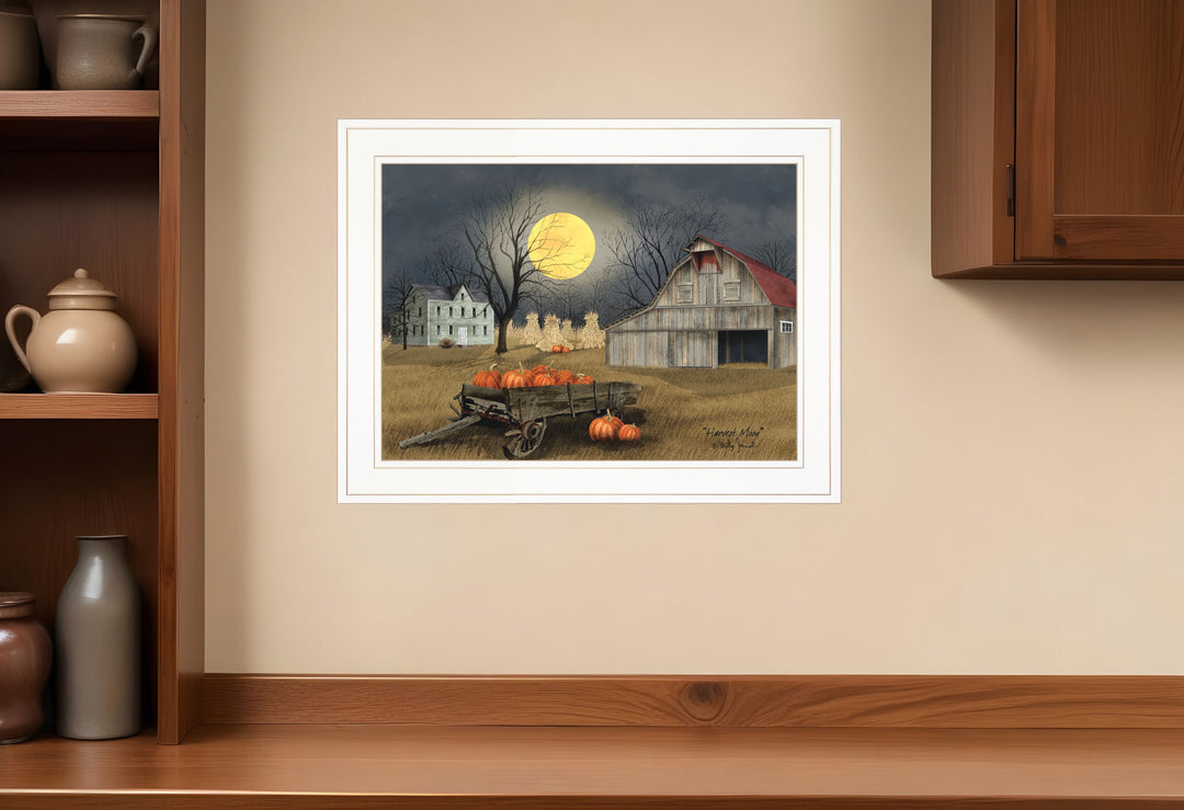 Harvest Moon 5 White Framed Print Kitchen Wall Art