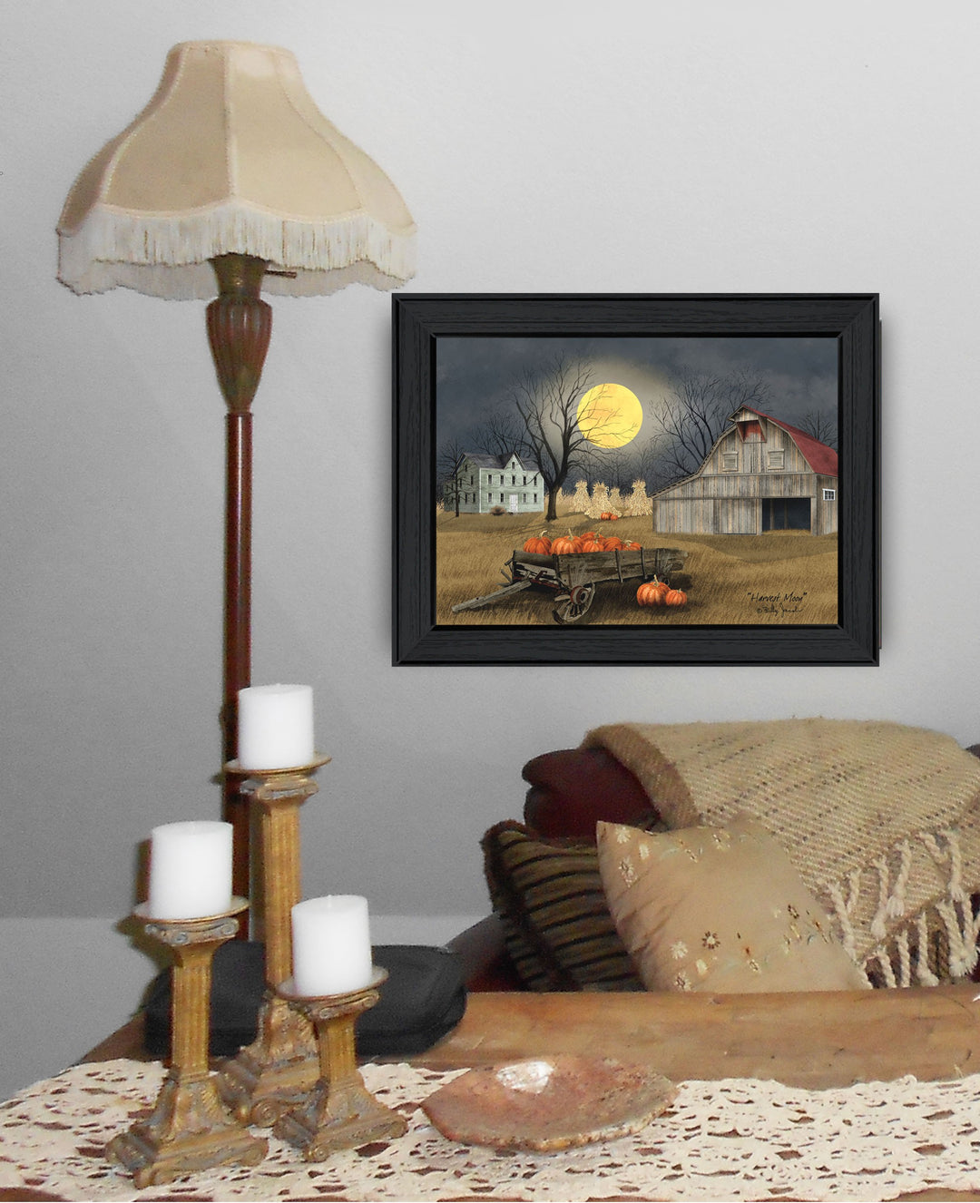 Harvest Moon 6 Black Framed Print Kitchen Wall Art