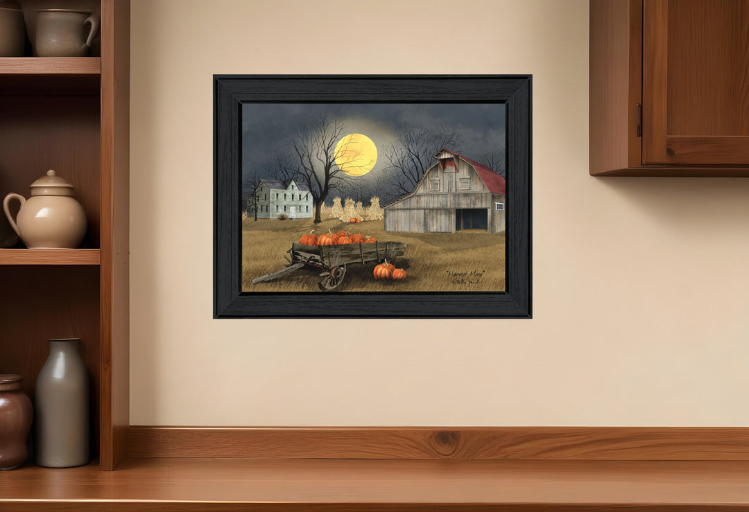 Harvest Moon 6 Black Framed Print Kitchen Wall Art