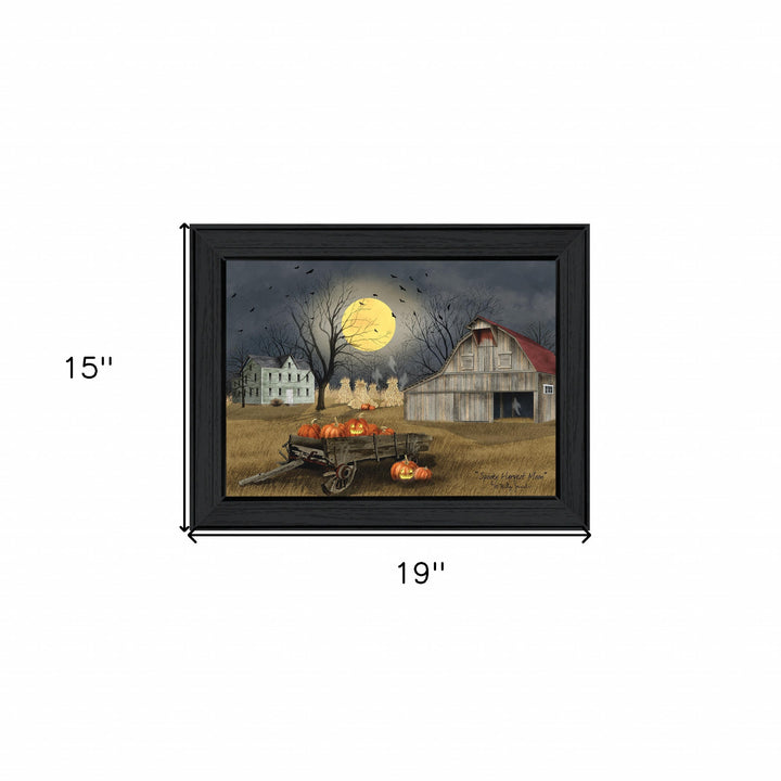 Spooky Harvest Moon 3 Black Framed Print Kitchen Wall Art