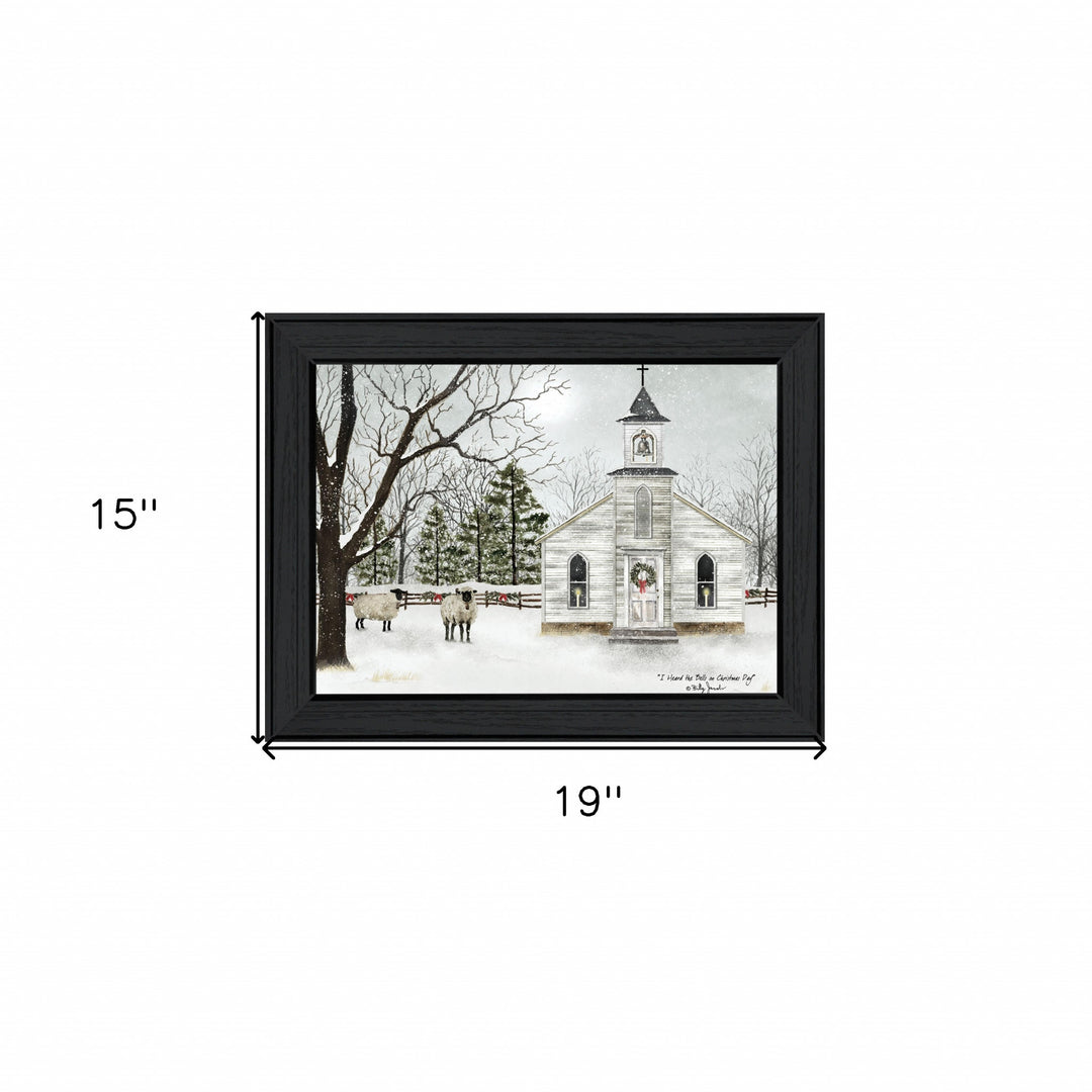 I Heard the Bells on Christmas 2 Black Framed Print Wall Art