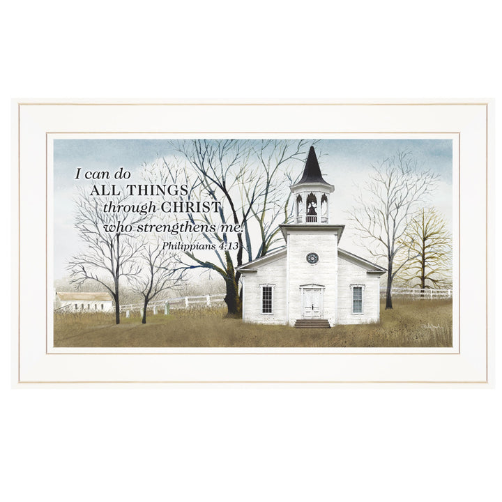 I Can Do All Things 2 White Framed Print Wall Art