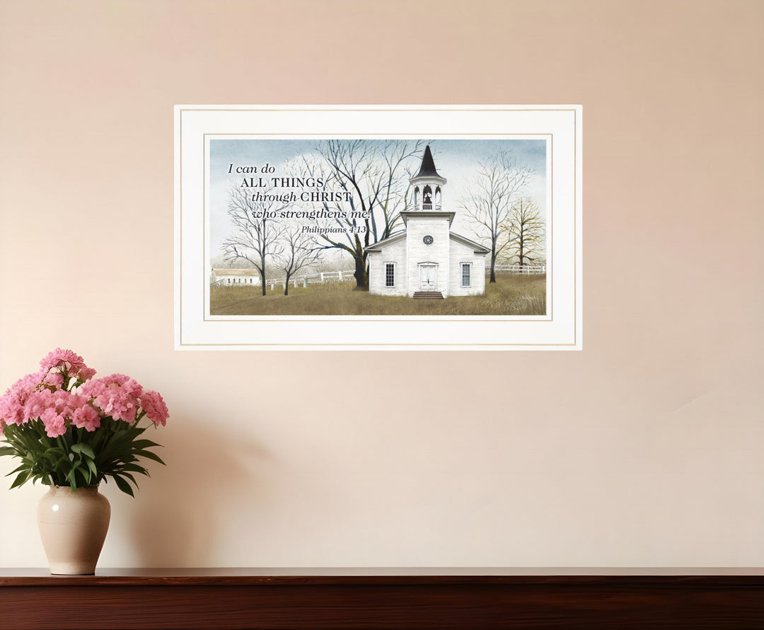 I Can Do All Things 2 White Framed Print Wall Art