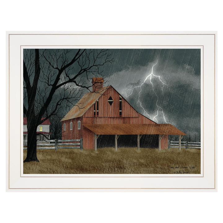 Dark and Stormy Night 2 White Framed Print Wall Art