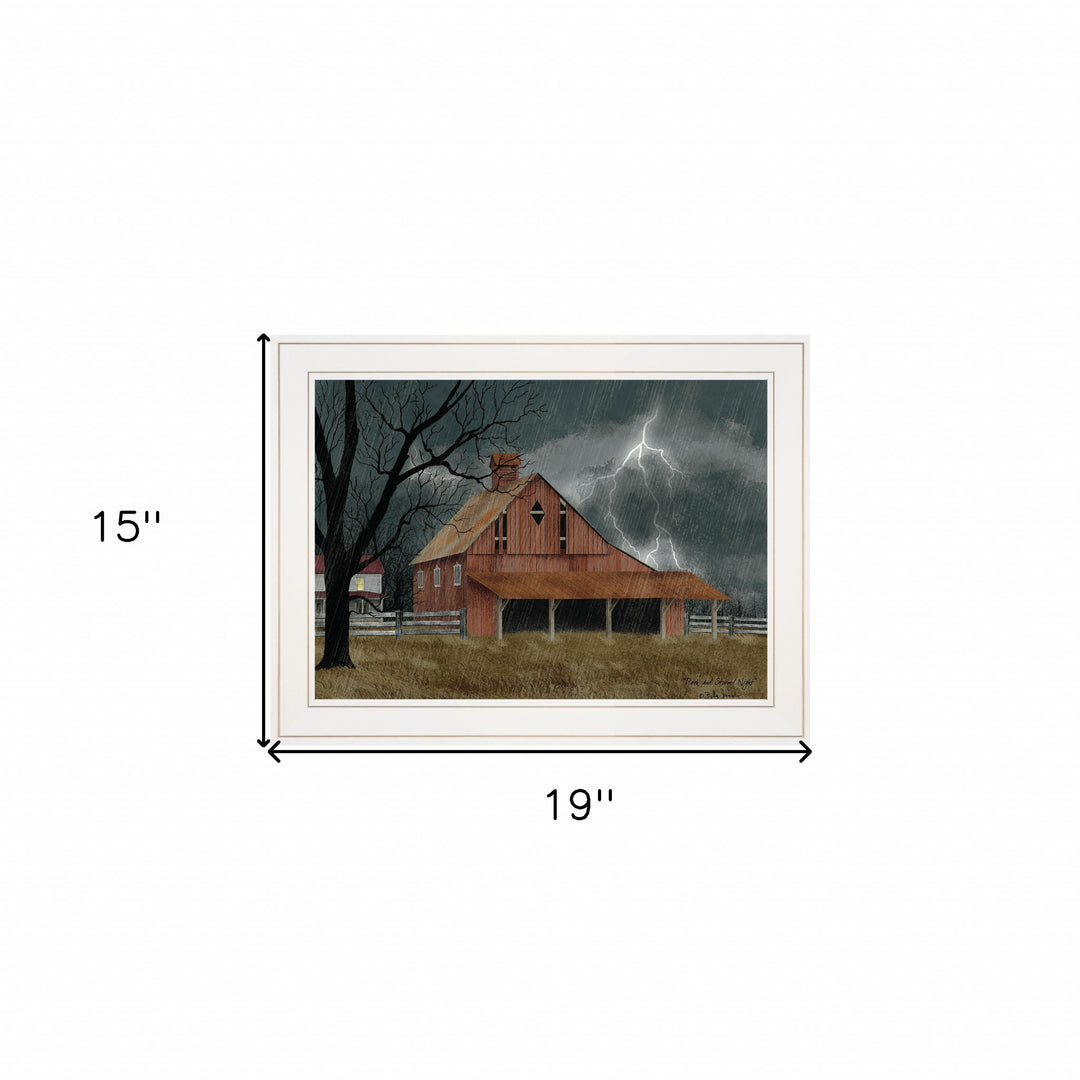 Dark and Stormy Night 2 White Framed Print Wall Art