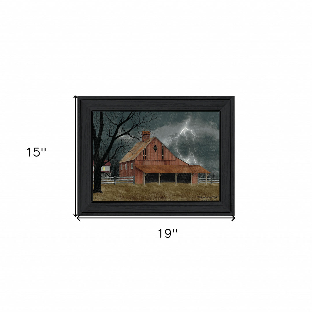 Dark and Stormy Night 3 Black Framed Print Wall Art