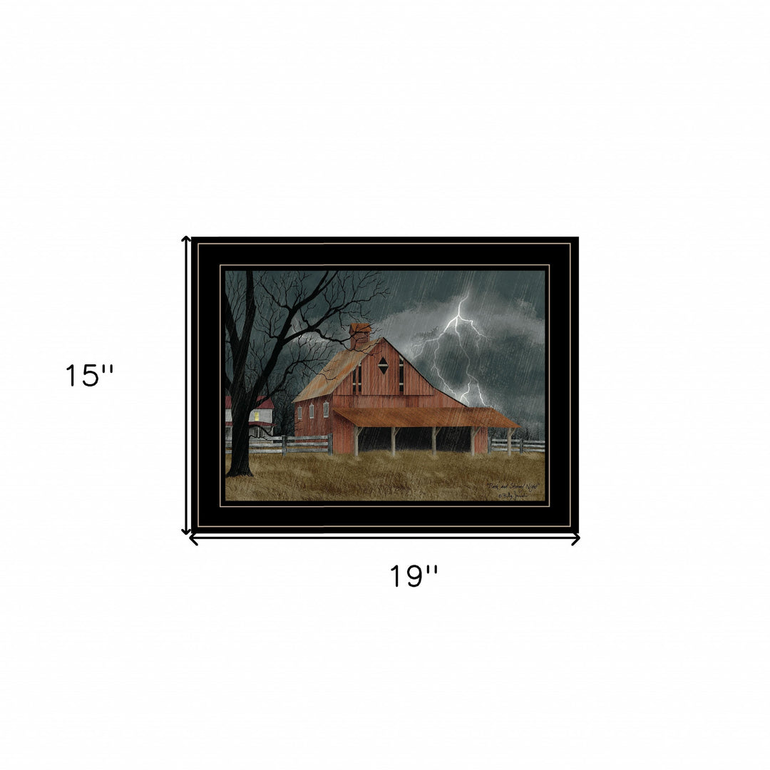 Dark and Stormy Night 4 Black Framed Print Wall Art