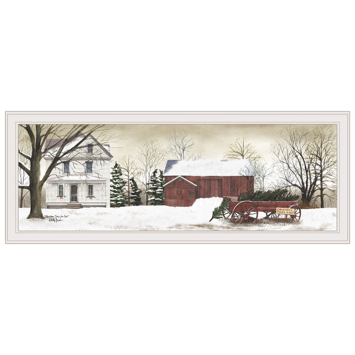 Christmas Trees for Sale 6 White Framed Print Wall Art