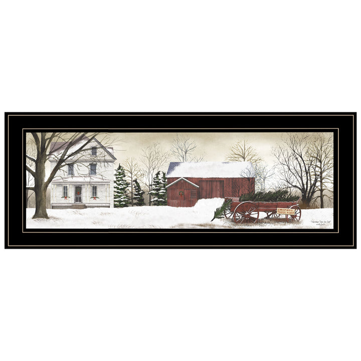 Christmas Trees for Sale 3 Black Framed Print Wall Art