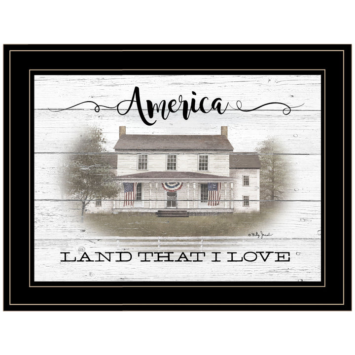 America 2 Black Framed Print Wall Art