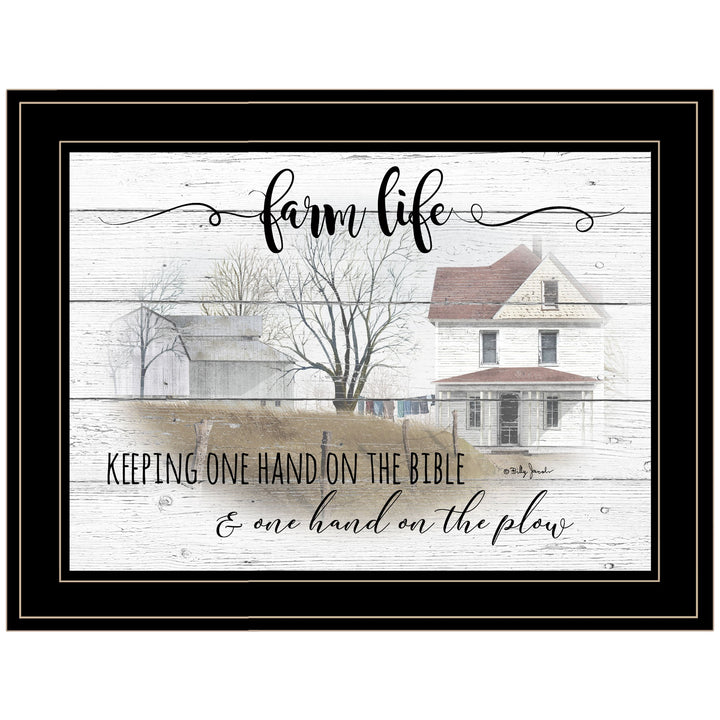 Farm Life 6 Black Framed Print Wall Art