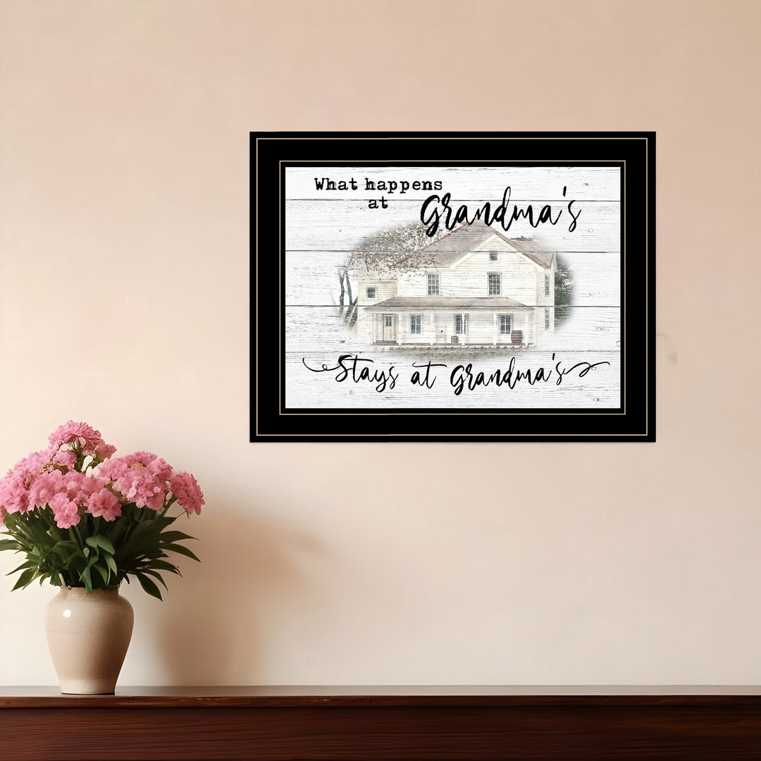 Stays At Grandmas Black Framed Print Wall Art