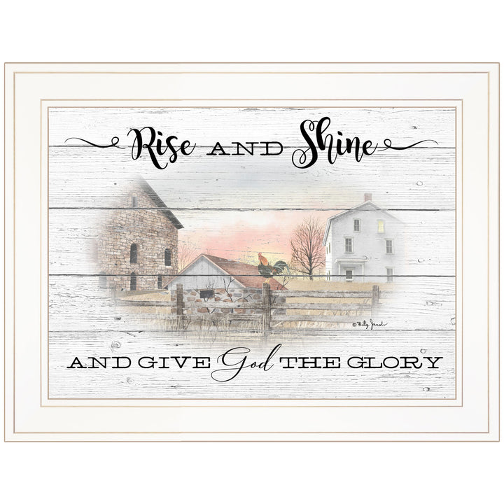 Rise And Shine 7 White Framed Print Wall Art