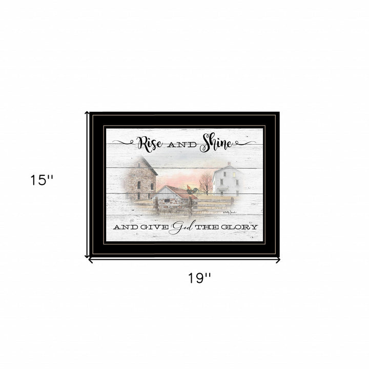 Rise And Shine 8 Black Framed Print Wall Art