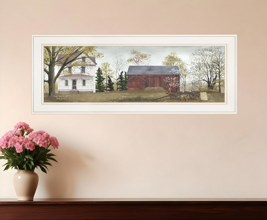 Spring Flowers for Sale 2 White Framed Print Wall Art