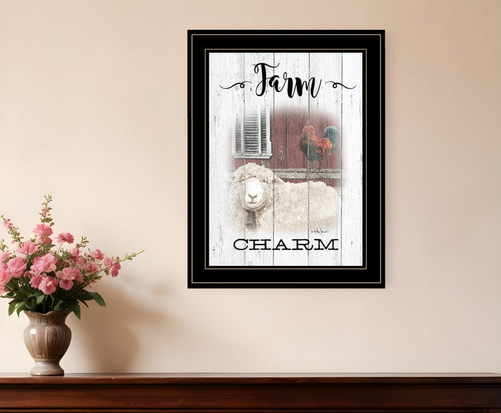 Farm Charm 2 Black Framed Print Wall Art