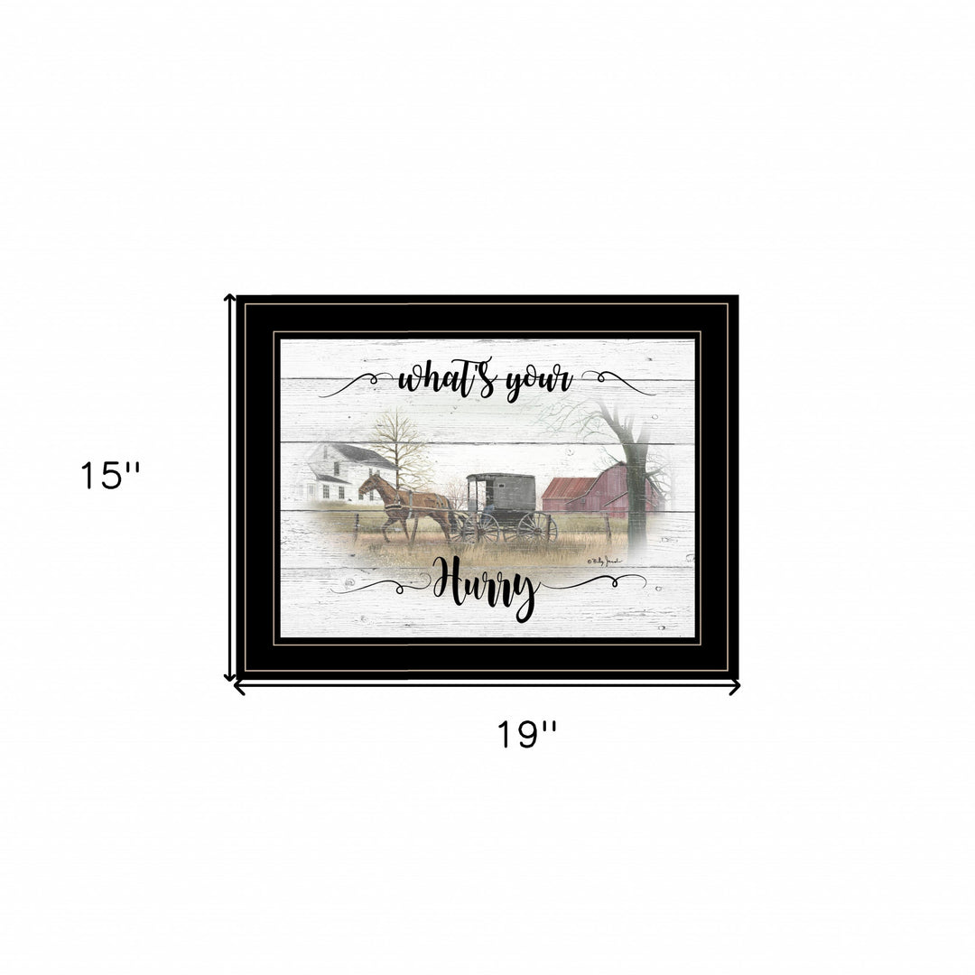 Whats Your Hurry 2 Black Framed Print Wall Art