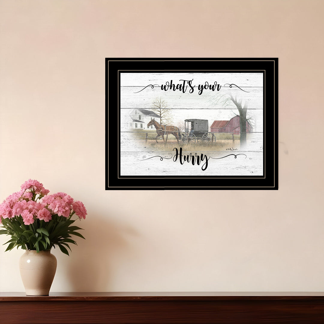 Whats Your Hurry 2 Black Framed Print Wall Art