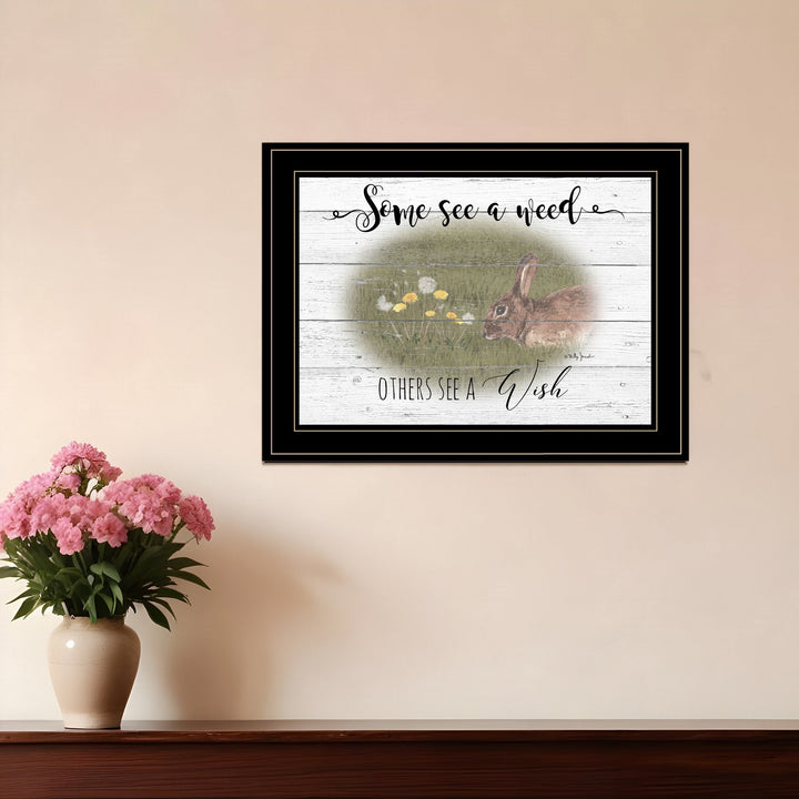 Some See A Weed 2 Black Framed Print Wall Art