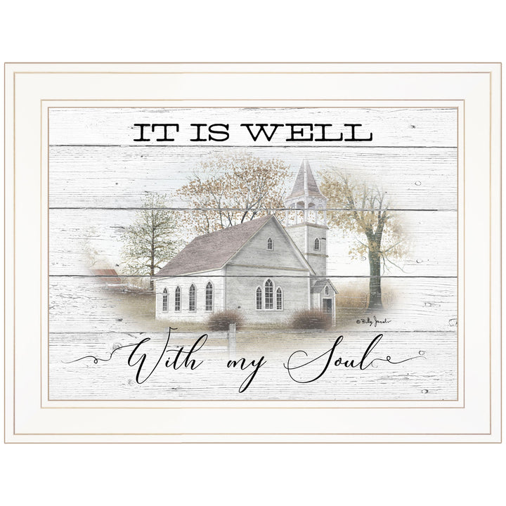 It Is Well 1 White Framed Print Wall Art