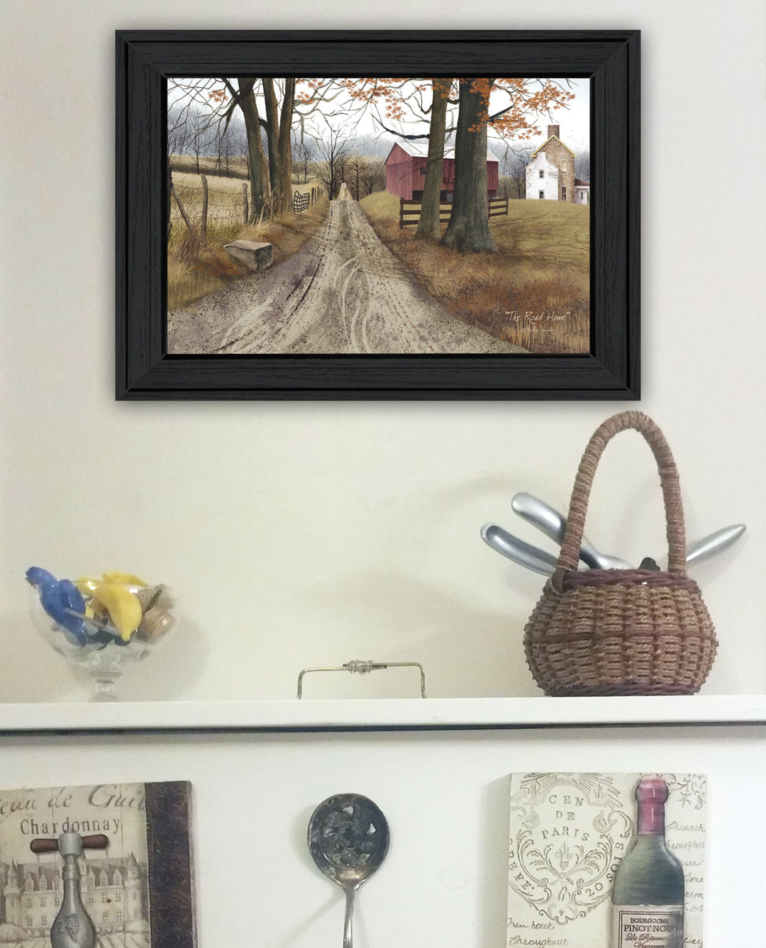 The Road Home 2 Black Framed Print Wall Art