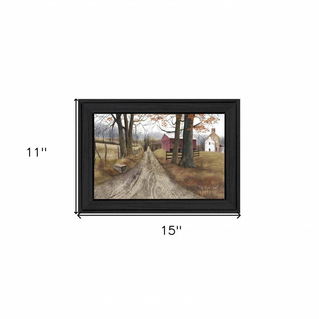 The Road Home 2 Black Framed Print Wall Art