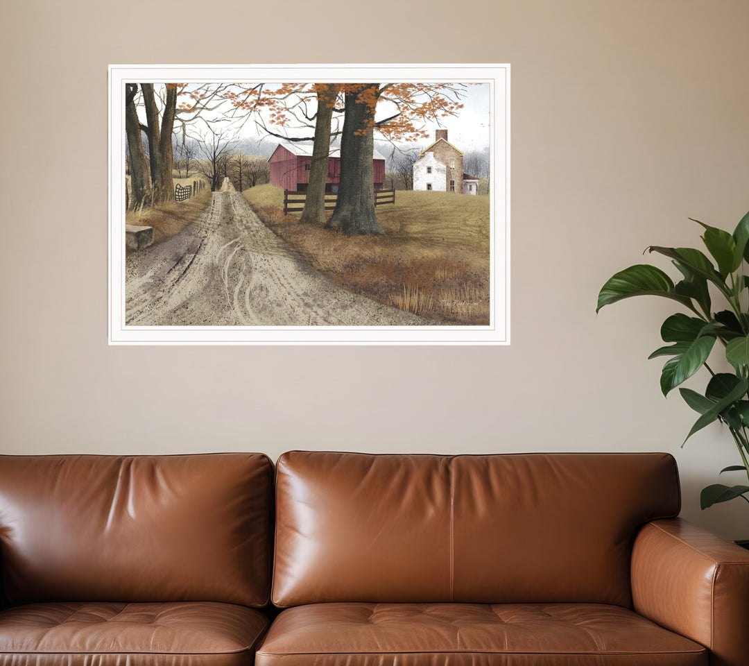 The Road Home 14 White Framed Print Wall Art