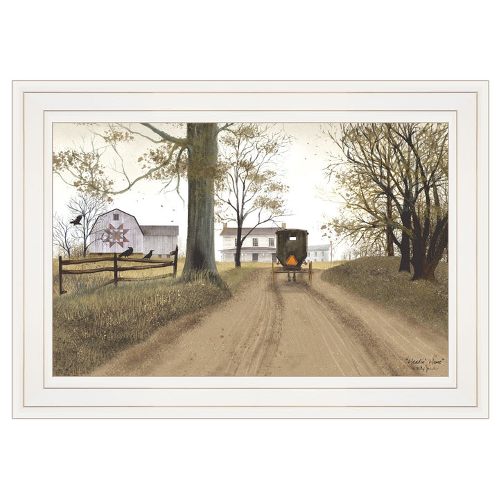 Headin Home 1 White Framed Print Wall Art