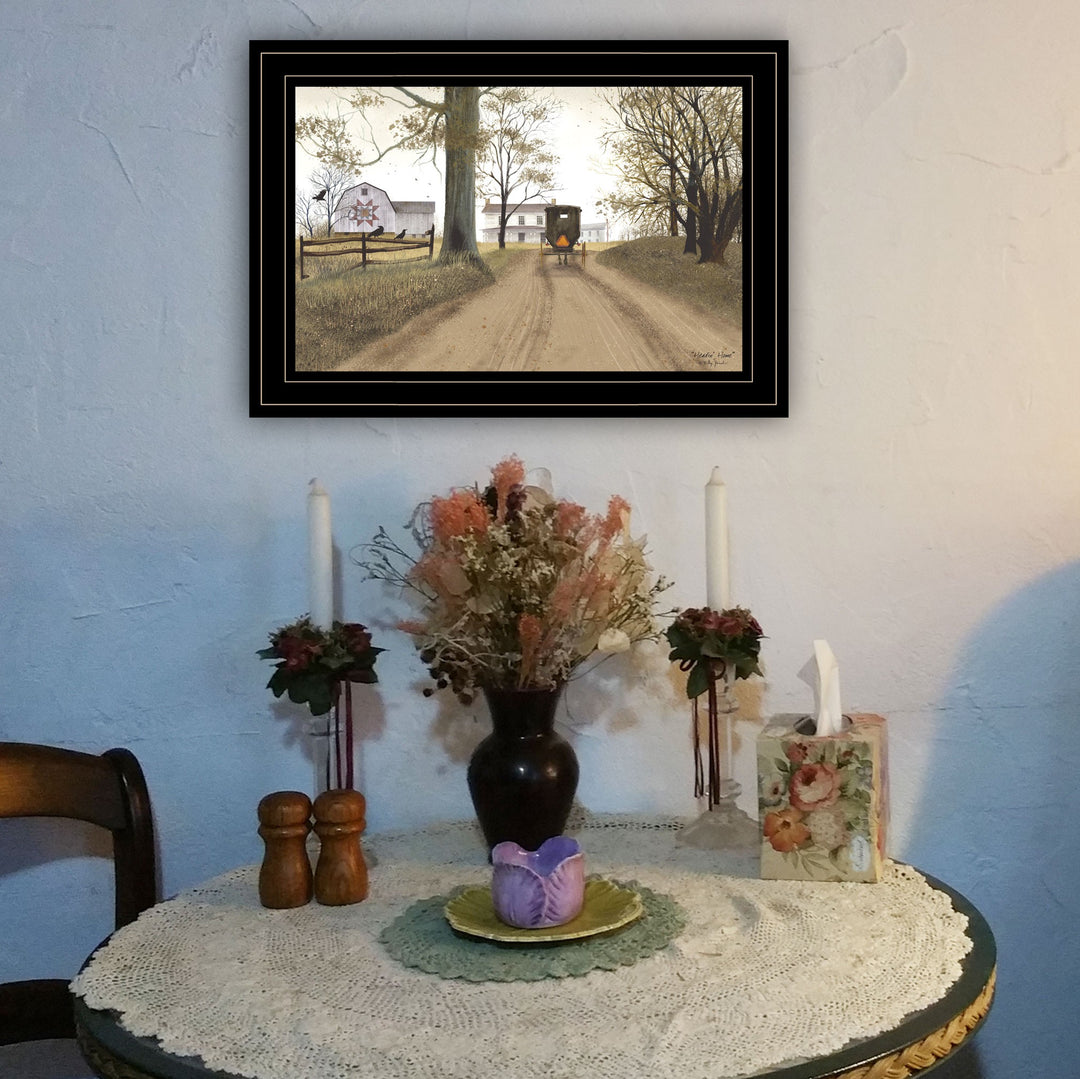 Headin Home 3 Black Framed Print Wall Art