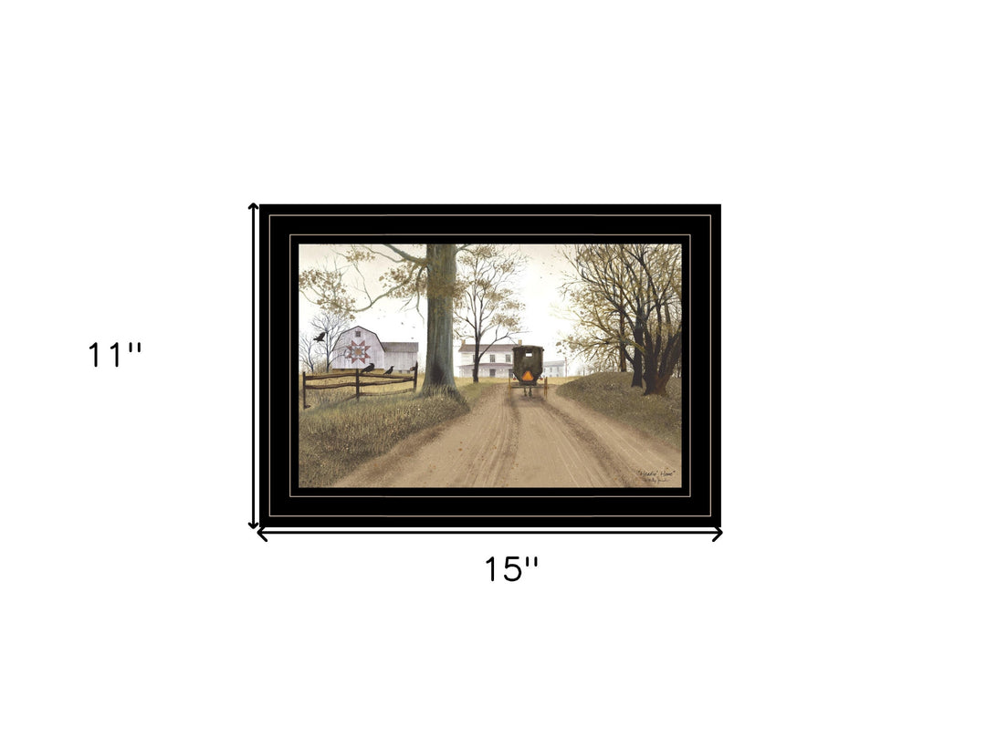 Headin Home 3 Black Framed Print Wall Art