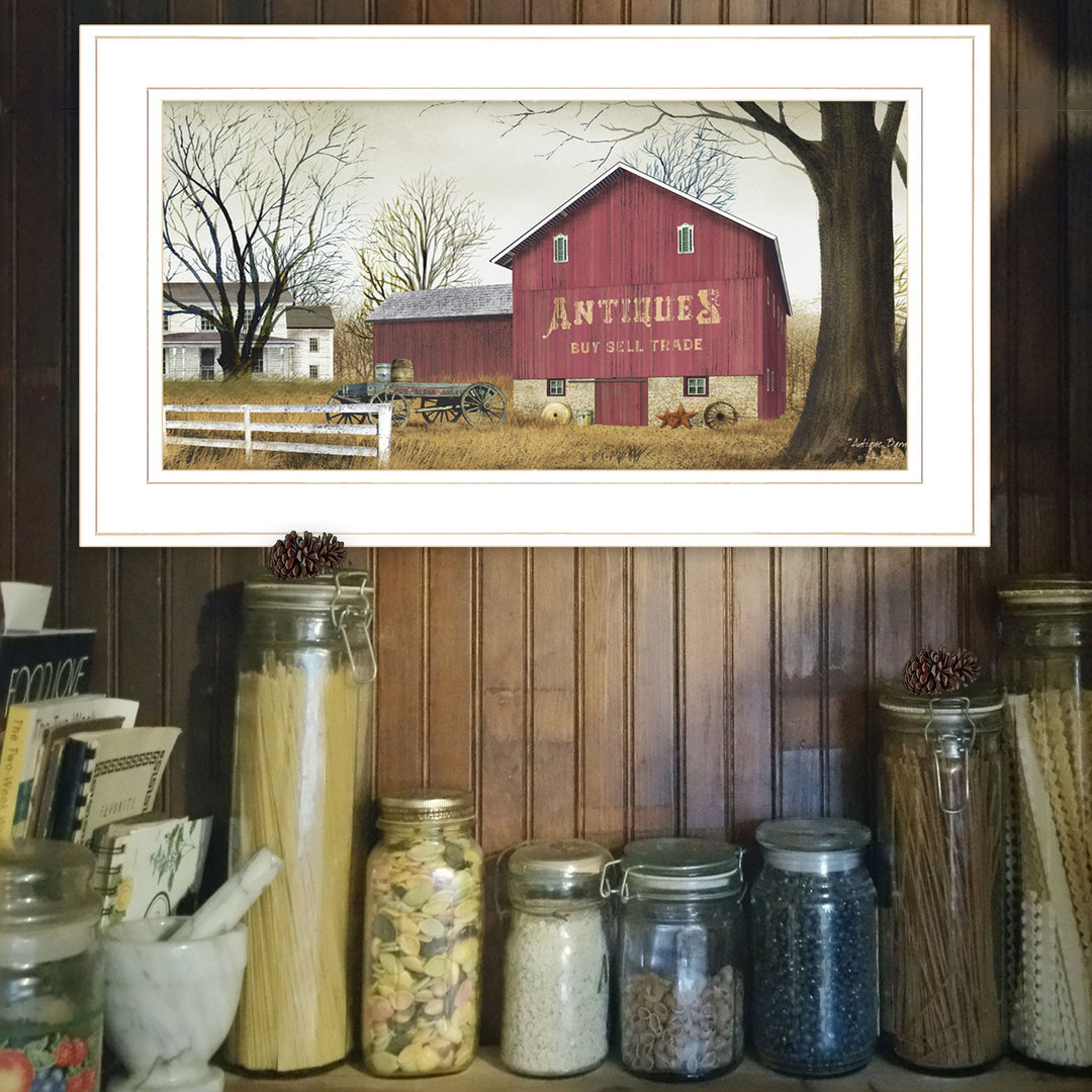 Antique Barn 5 White Framed Print Wall Art